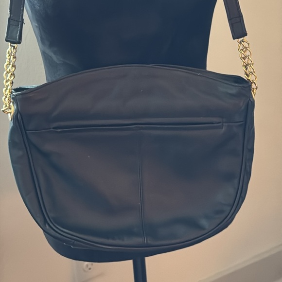 Gianni Bernini black leather shoulder bag purse - Picture 3 of 7